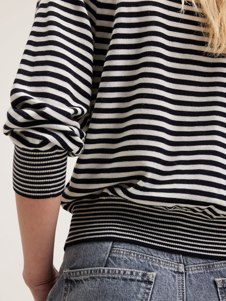 Bellerose Aloty Stripe Sweater in Navy White
