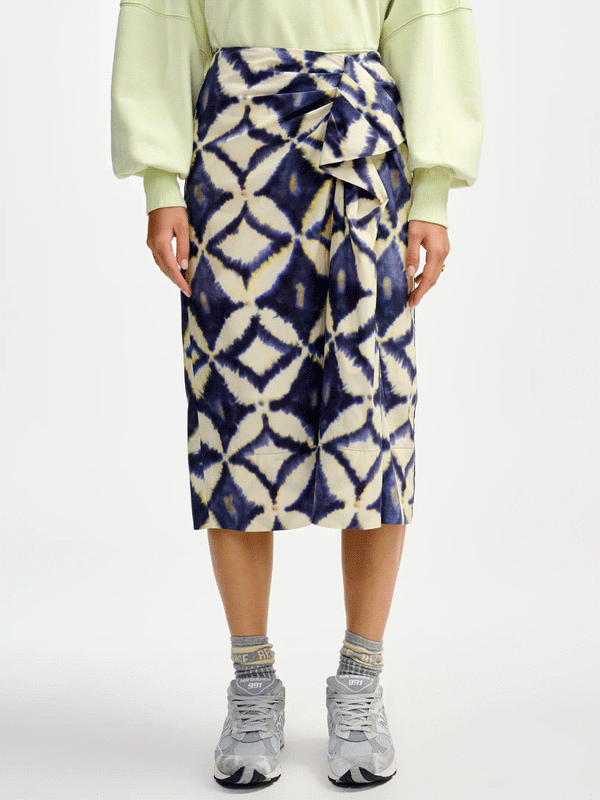 Bellerose Anemone Skirt in Blue White Lime Combo