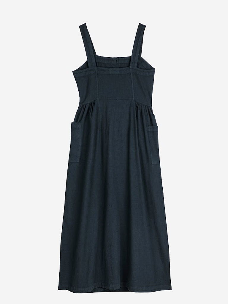 Bobo Choses Buttoned Strap Dress in Navy