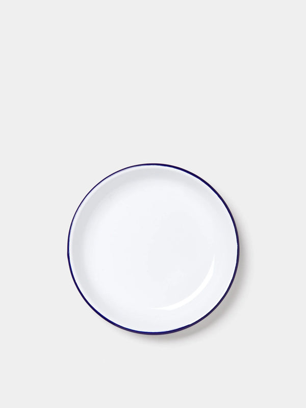 Falcon Set of 4 Deep Plates in White Blue