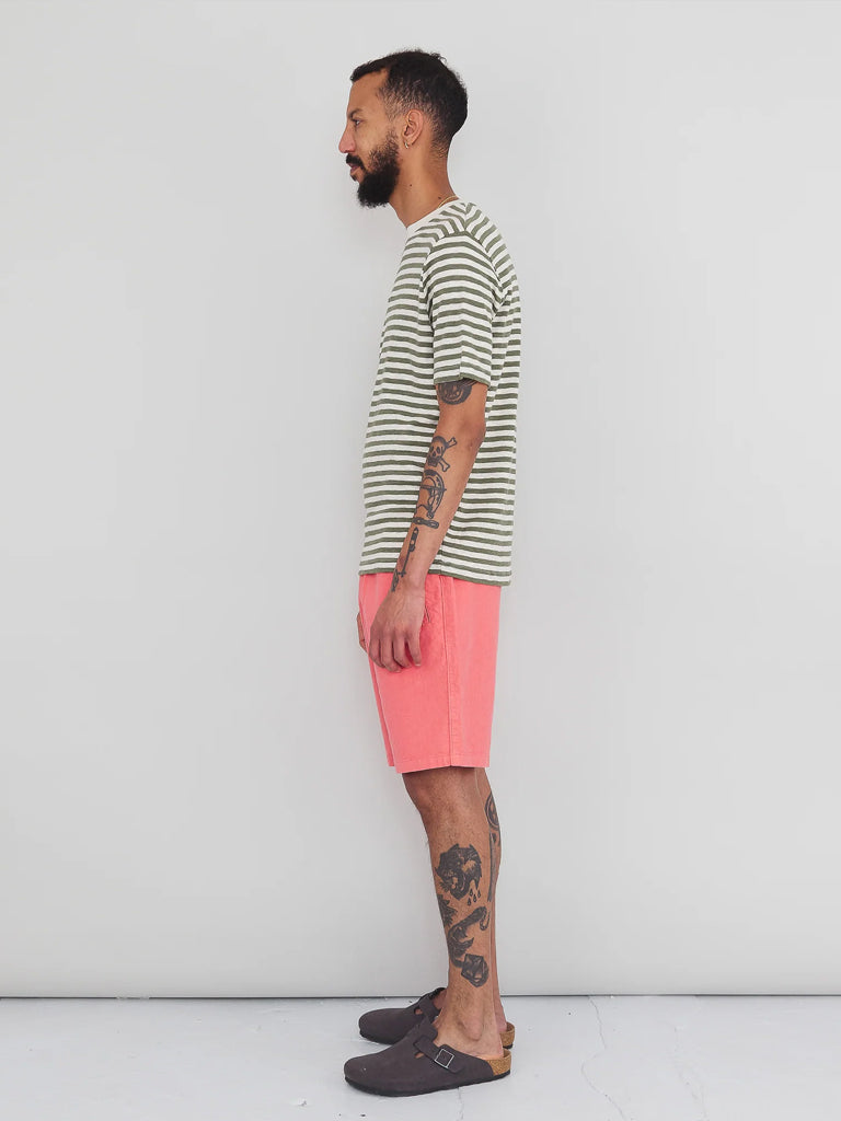 Folk Assembly Shorts in Coral Cotton Linen Mix