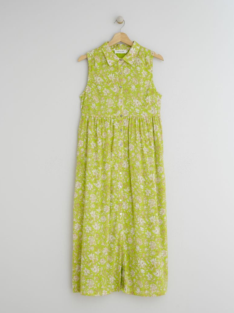 Indi & Cold Dahlia Dress in Lime 