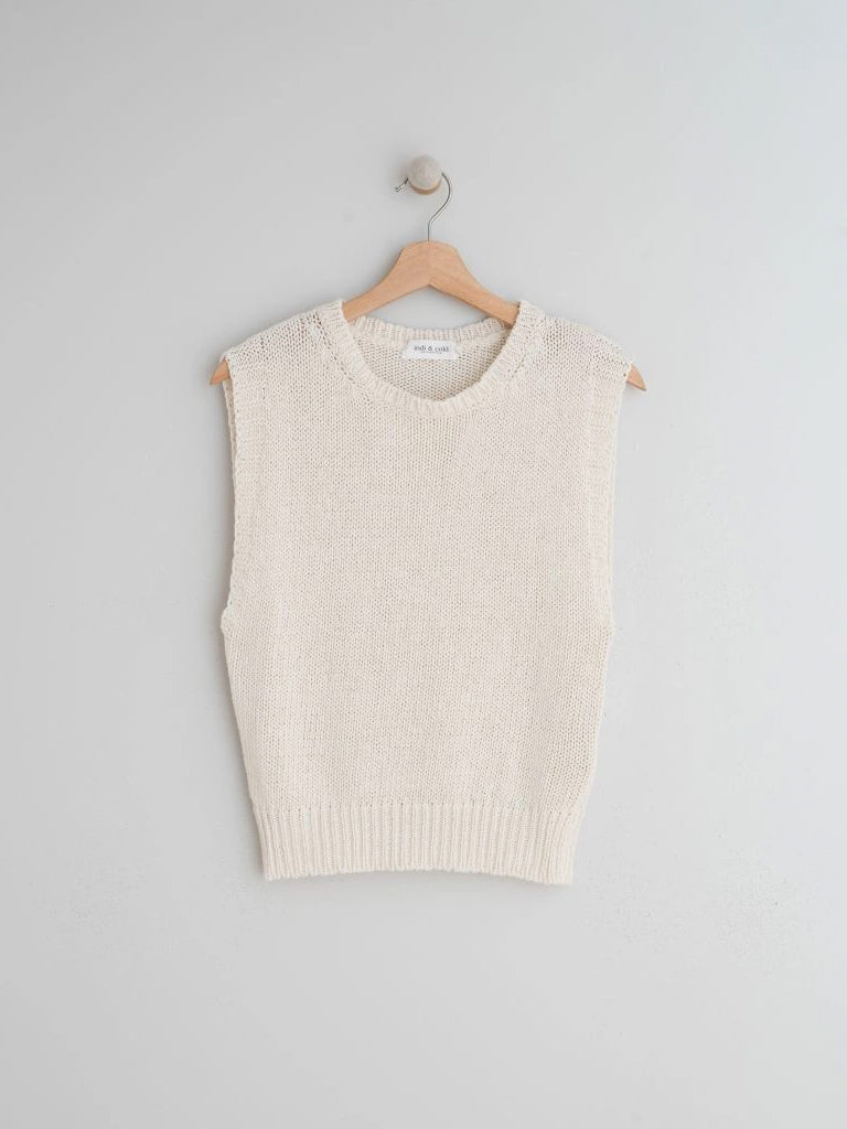 Indi & Cold Knitted Tank in Crudo 