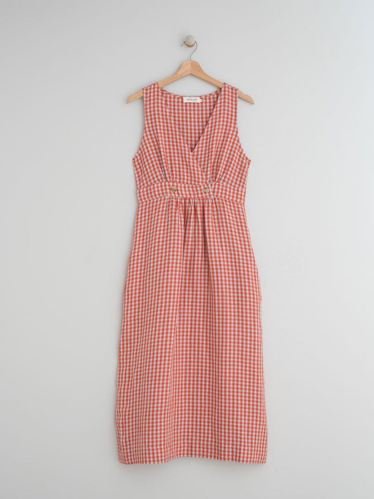 Indi & Cold Check Dress in Red