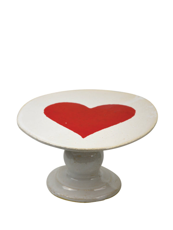 Kühn Keramik Red Heart Stand in White
