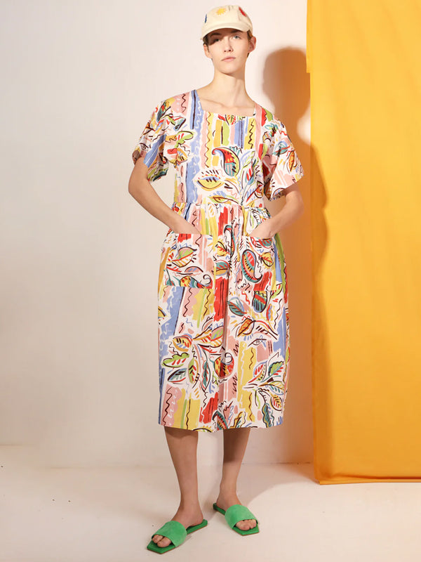 L.F Markey Mitch Dress in Painted Paisley