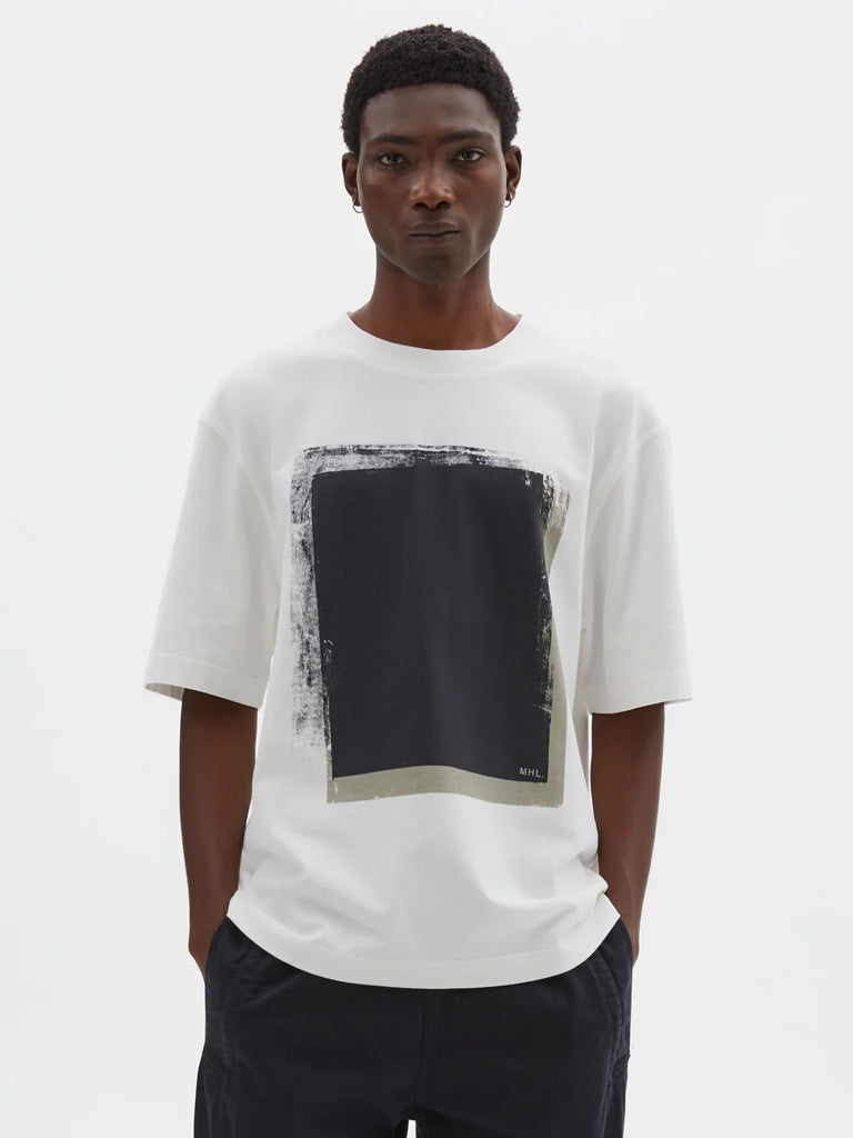 MHL Block Print T-Shirt in Off White – Maze
