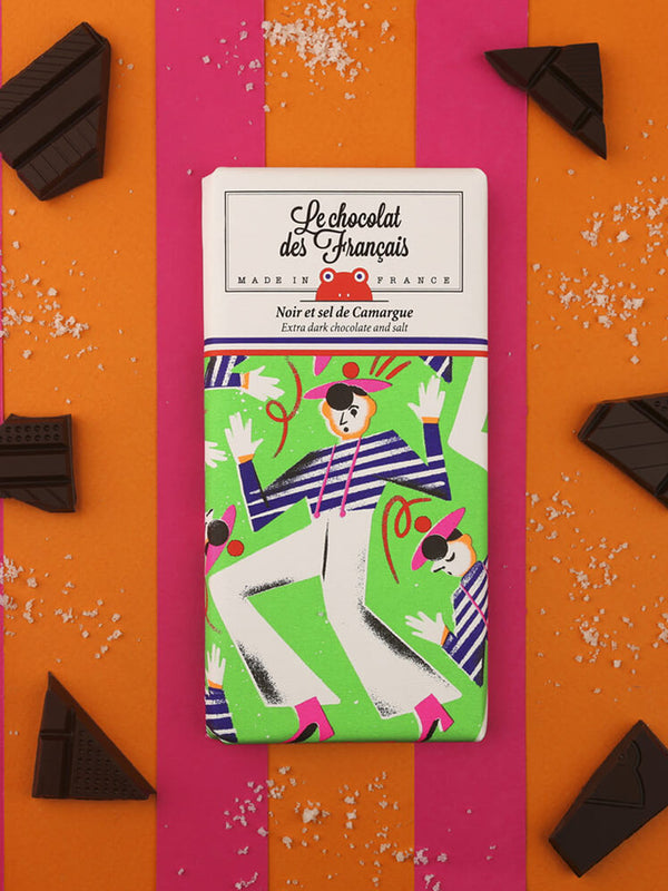 Le Chocolat des Francais Le Mime Marceau Extra Dark Chocolate & Salt Bar