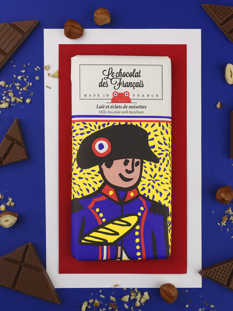 Le Chocolat des Francais Napoleon Milk Chocolate & Hazelnut Bar