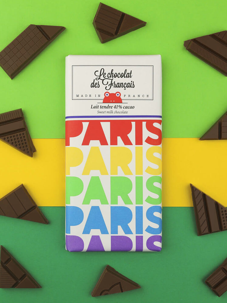 Le Chocolat des Francais Paris Multicolore Sweet Milk Chocolate Bar