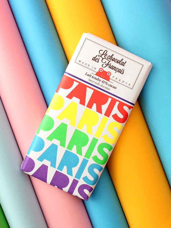 Le Chocolat des Francais Paris Multicolore Sweet Milk Chocolate Bar