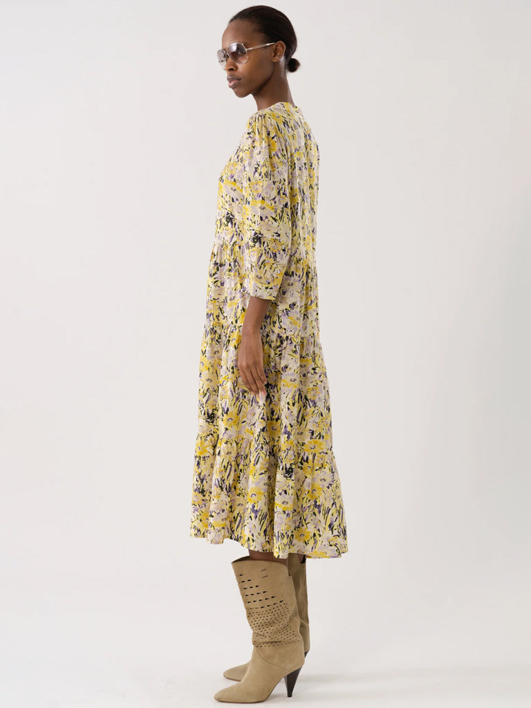 Lolly's Laundry Olivia Dress in Yellow Flower Print