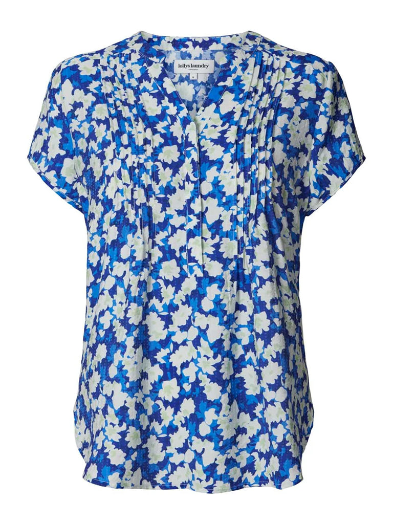Lollys Laundry Heather Top in Bright Blue
