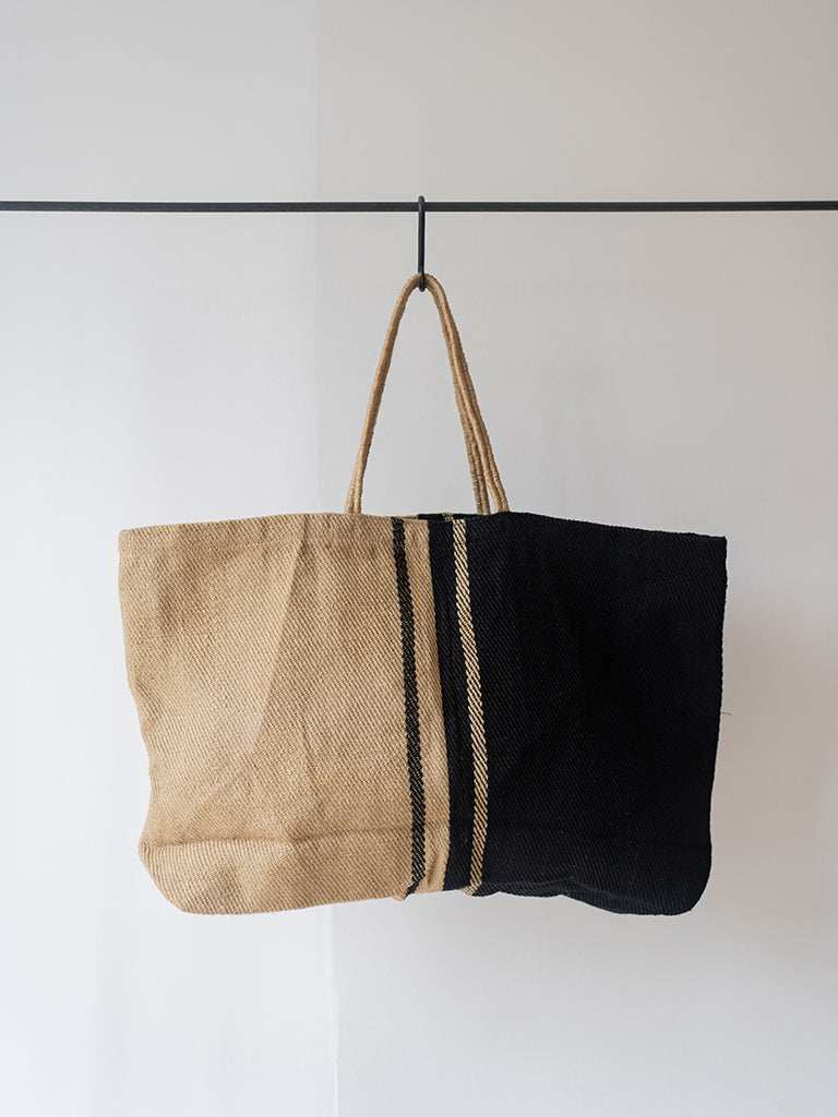 Natural Zip Top Long Handle Canvas Tote Bag