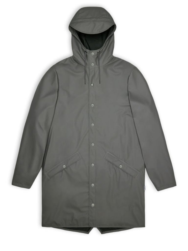 Rains Long Jacket in Grey