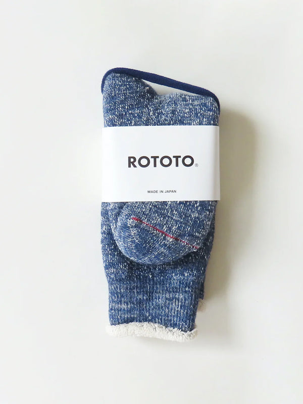 Rototo Double Face Socks in Deep Ocean Blue