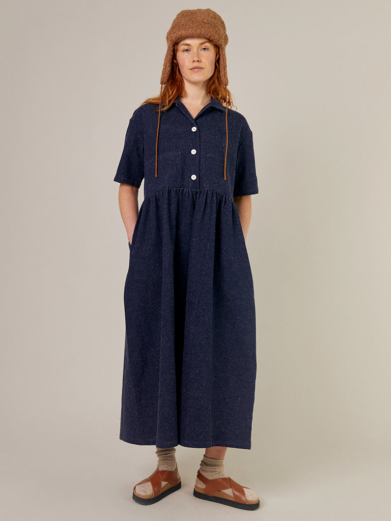 Sideline Paige Dress in Dark Denim