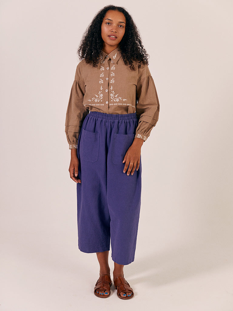 Sideline Mary Trousers in Indigo