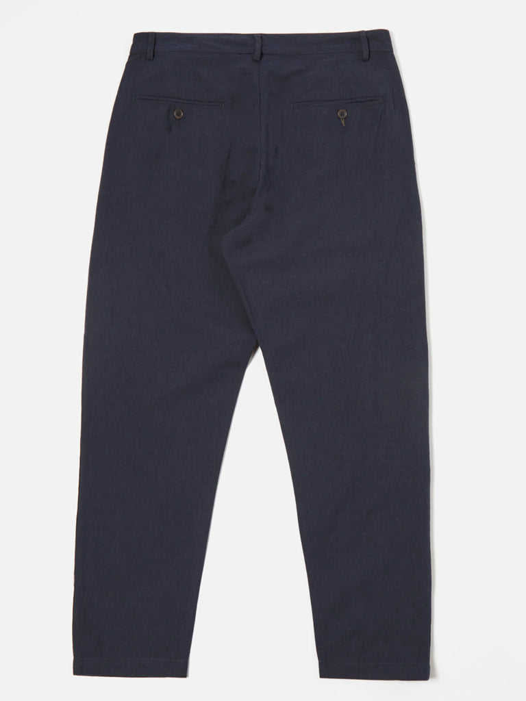 Universal Works Military Lord Chino in Lord Cotton Linen Navy