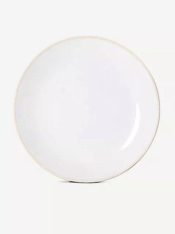 Wonki Ware Organic Sand Dinner Plate in White