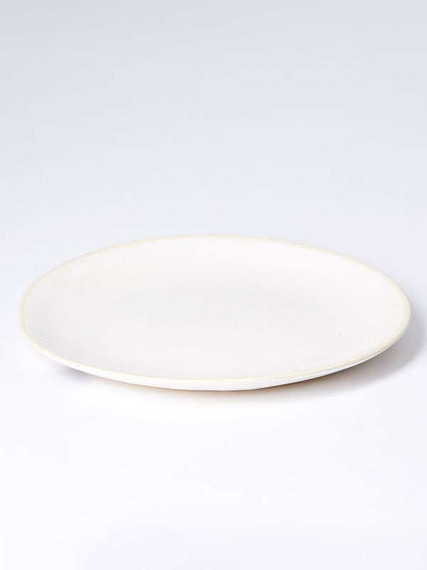 Wonki Ware Organic Sand Side Plate in White