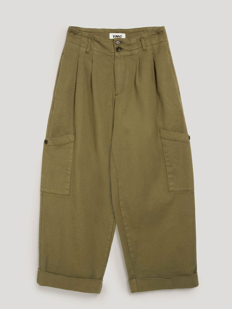 YMC Grease Trousers in Olive