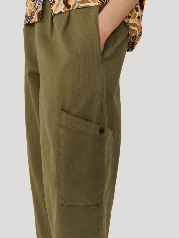 YMC Grease Trousers in Olive