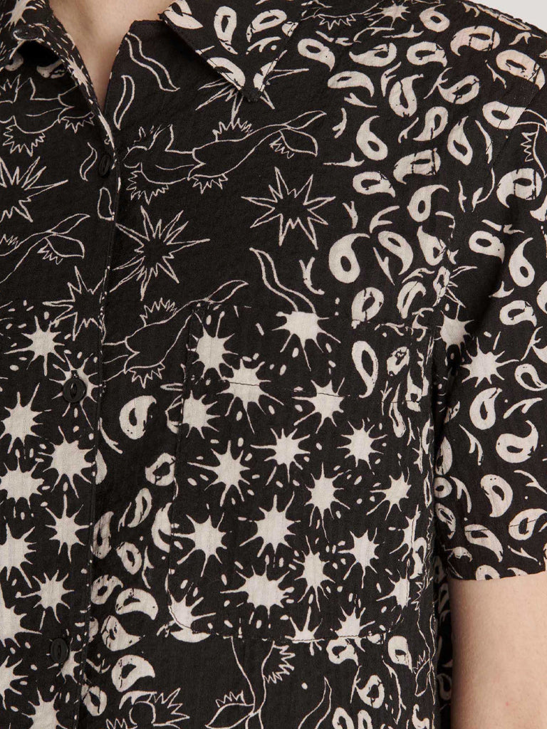 YMC Vegas SS Shirt in Black Multi