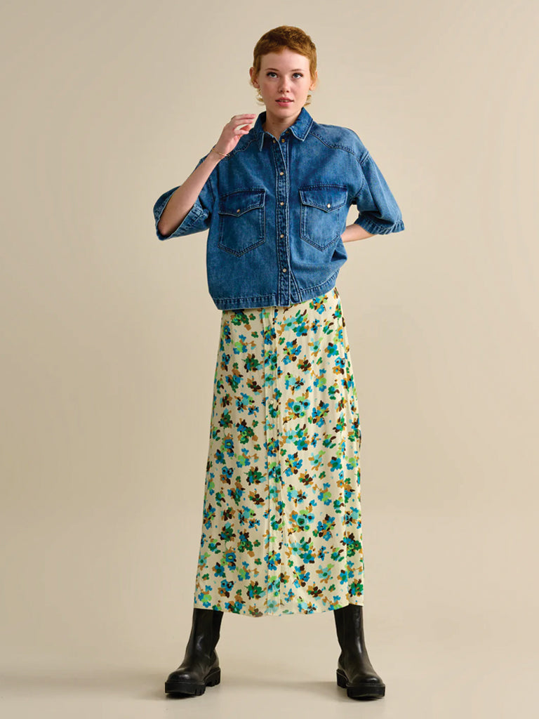 Bellerose Alexie Skirt in Natural Blue & Green