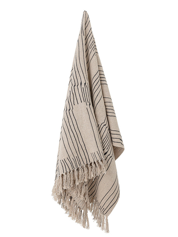 Bloomingville Celly Stripe Throw in Natural