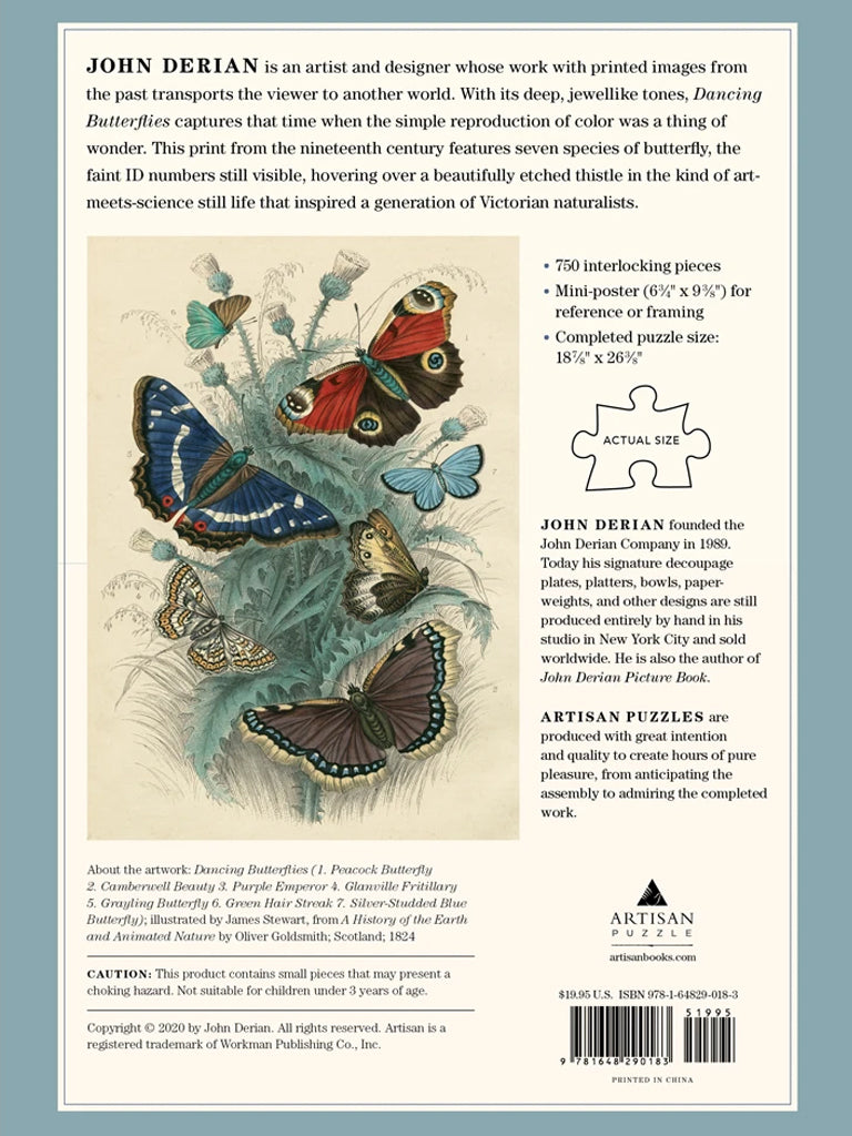 John Derian Dancing Butterflies Jigsaw Puzzle