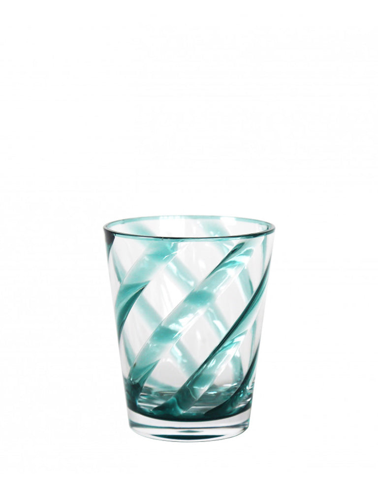 Fiorira Un Giardino Methacrylate Spiral Glass in Turquoise