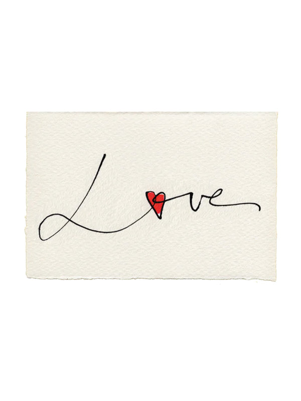 Scribble & Daub Love Heart Card in Red