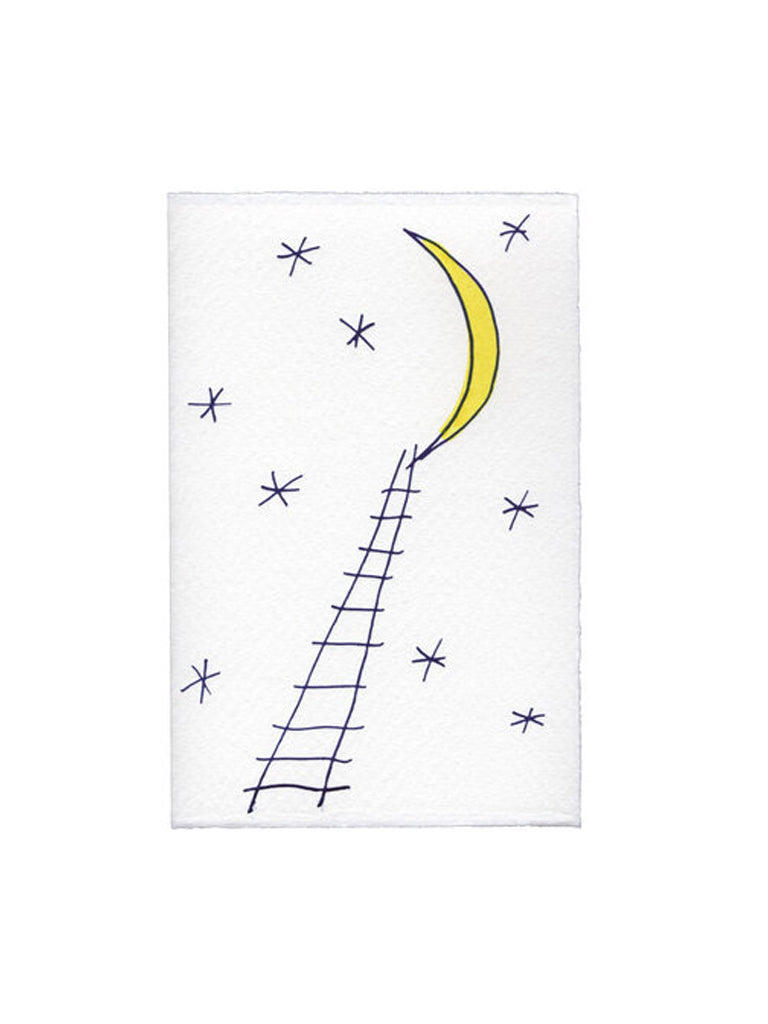 Scribble & Daub Moon & Stars Card