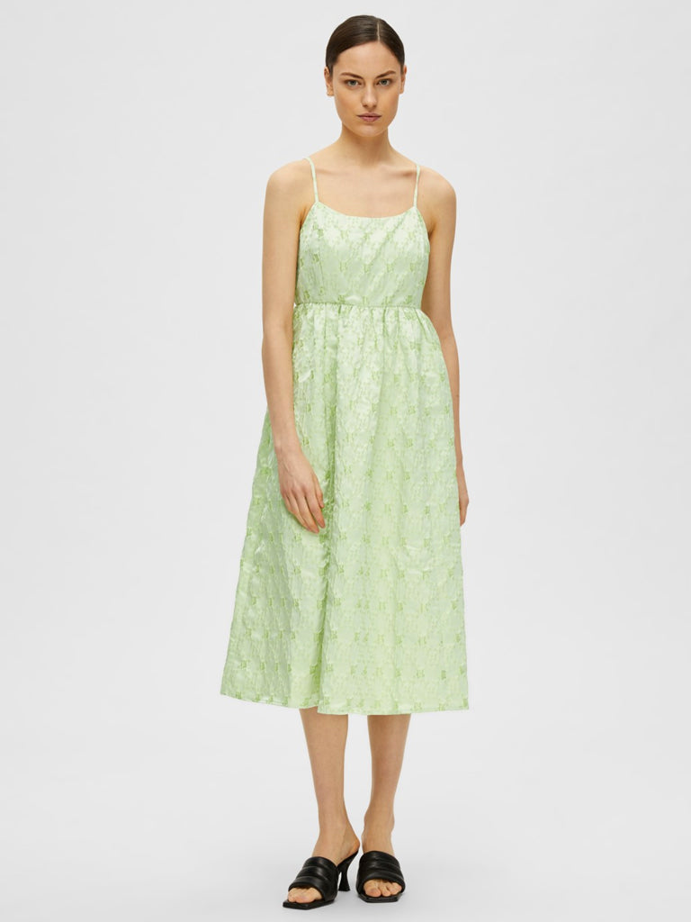 Selected Femme Bailey Dress in Absinthe Green