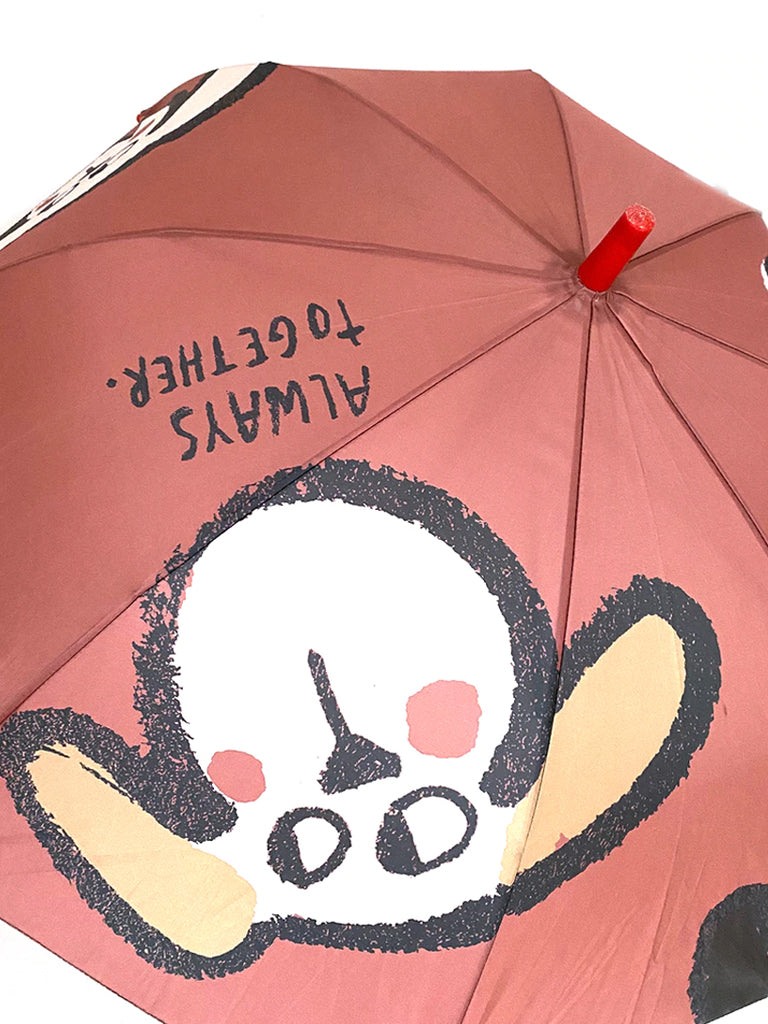 Studio Loco Dog Umbrella in Brown & Red