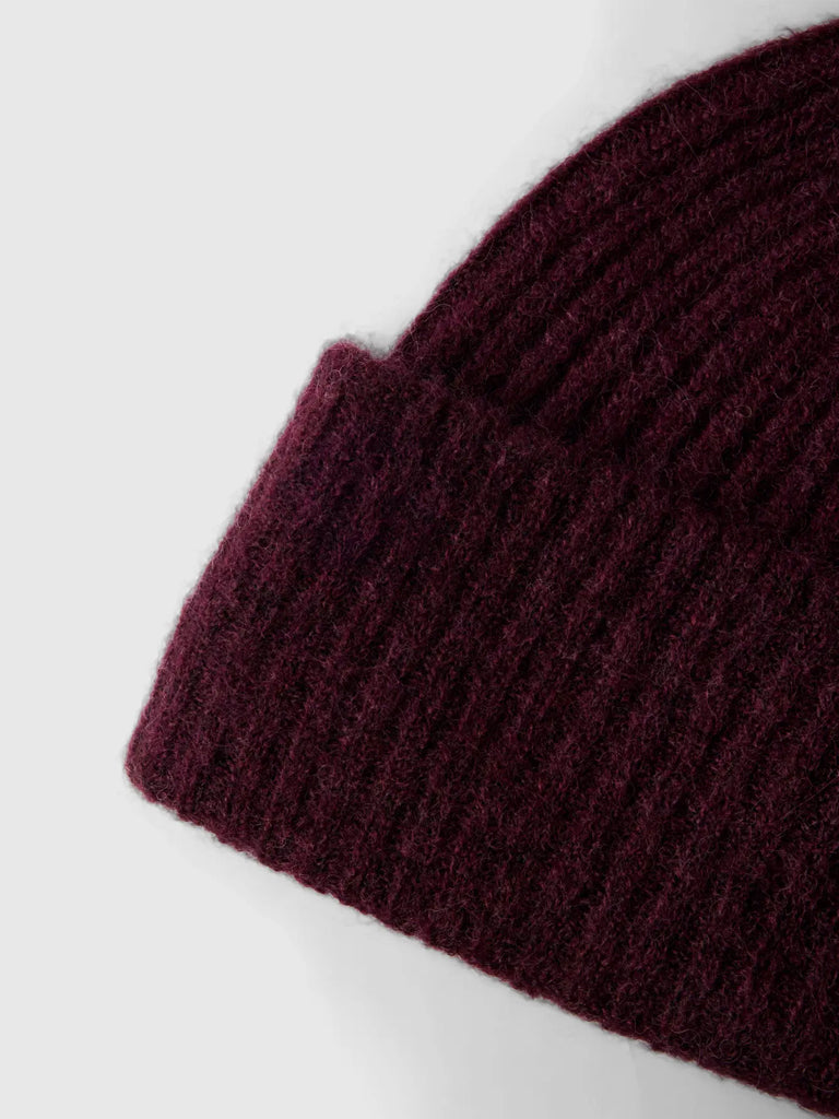 Selected Lulu Beanie in Fig Melange