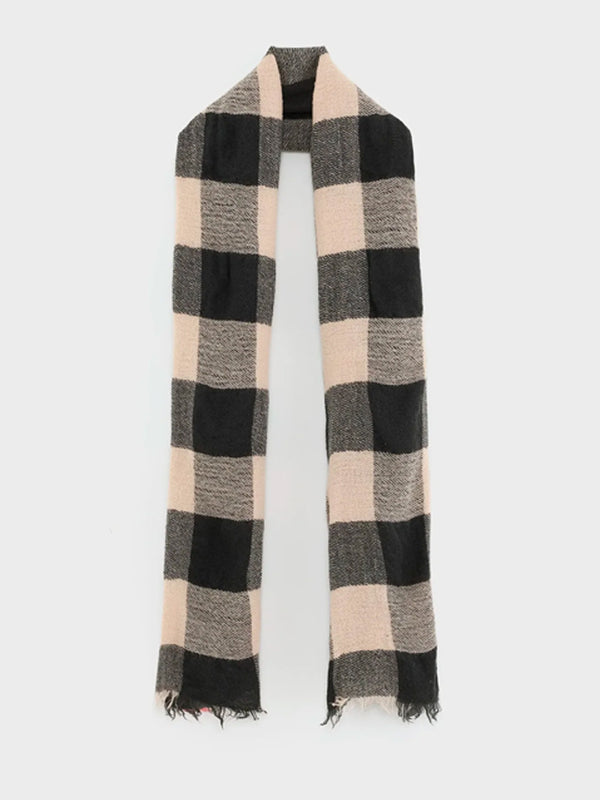 Bellerose Sidor Scarf in Check Navy