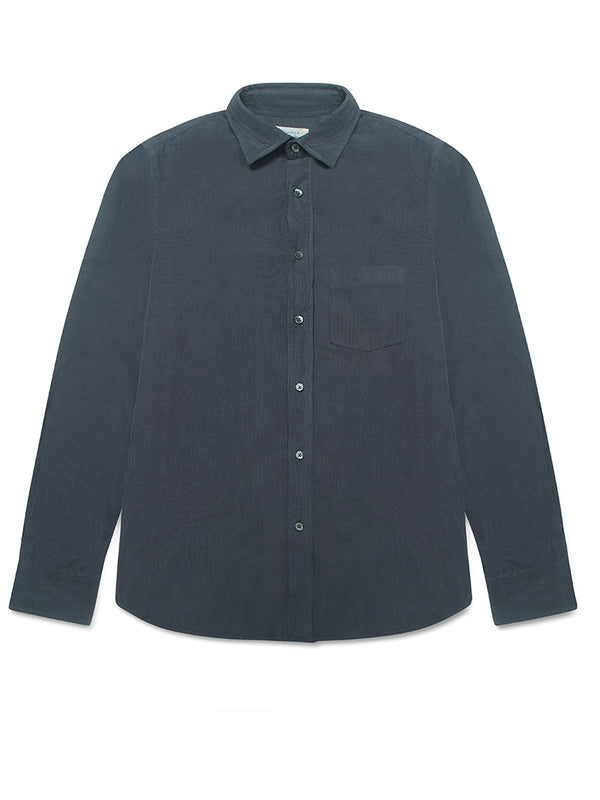 Hartford Paul Babycord Shirt in Carbon