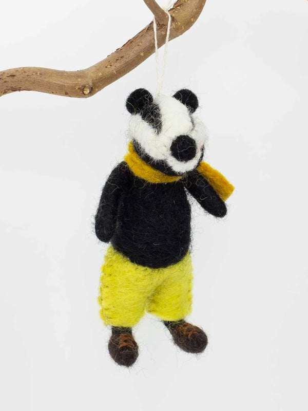 Afro Art Badger with Scarf in Black