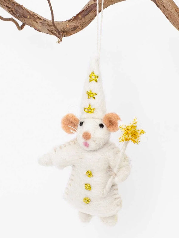 Afro Art Star Mouse in White