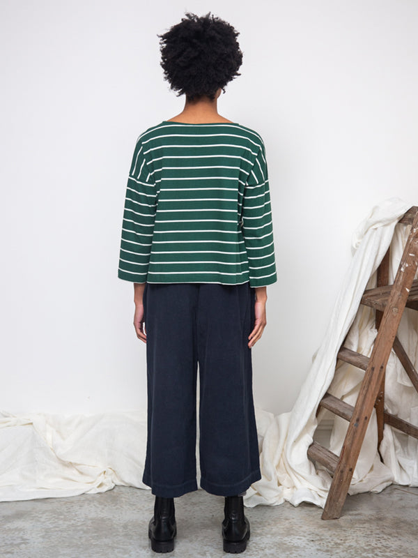 Beaumont Organic Cedar Trousers in Navy Cord