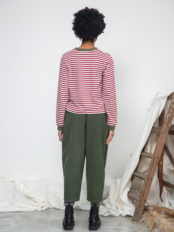 Beaumont Organic Cedar Trousers in Olive Cord