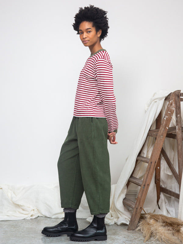 Beaumont Organic Cedar Trousers in Olive Cord