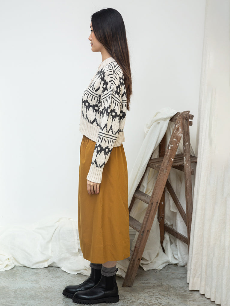 Beaumont Organic Sugi Cardigan in Charcoal Ecru