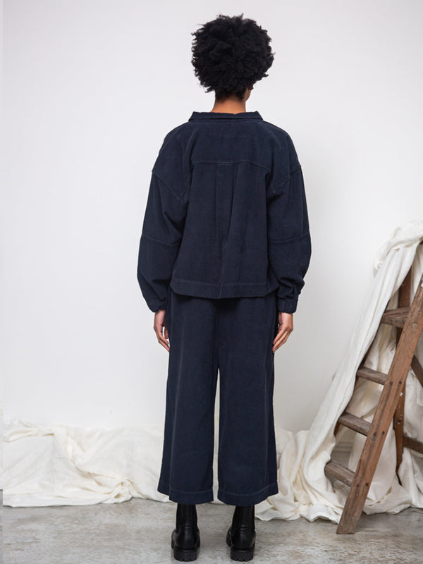 Beaumont Organic Tierra Overshirt in Navy Cord