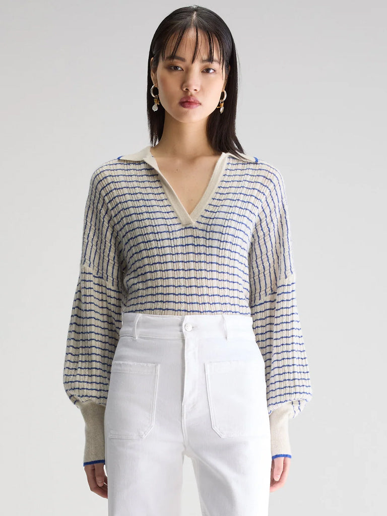 Bellerose Aummi Sweater in Blue Stripe