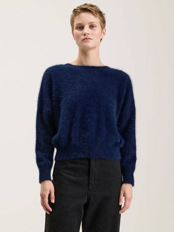 Bellerose Datti Crew Knit in Navy