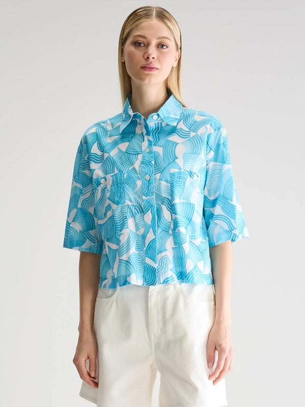 Bellerose Franky Shirt in Turquoise