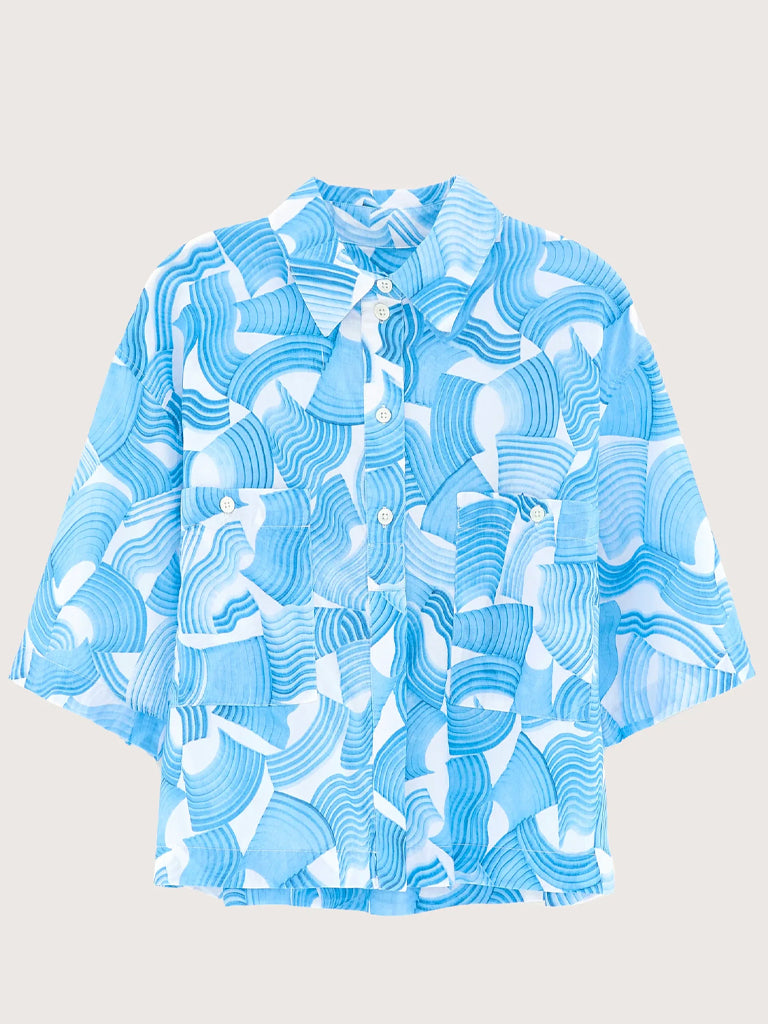 Bellerose Franky Shirt in Turquoise